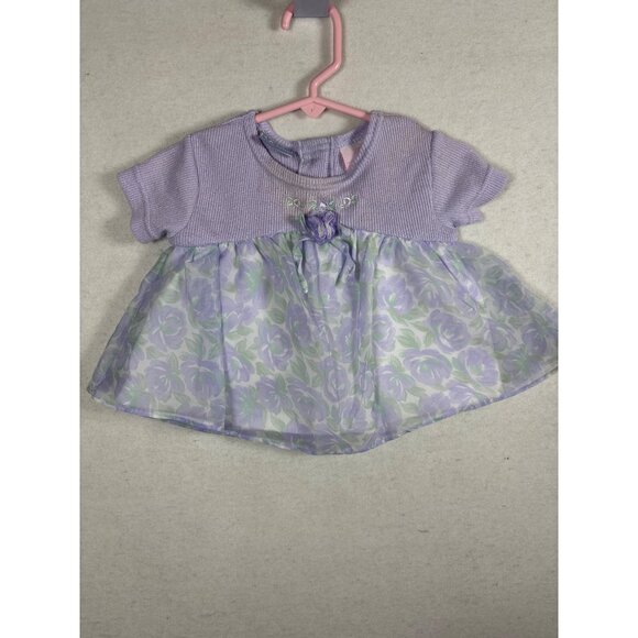 Baby Headquarters Infant Purple Floral Dress 12 Mos - Picture 1 of 9